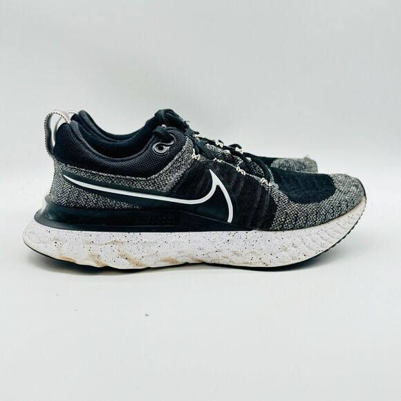 Nike React Infinity Womens 8 Running Shoes Black White Athletic Sneaker Trainer - Picture 1 of 12